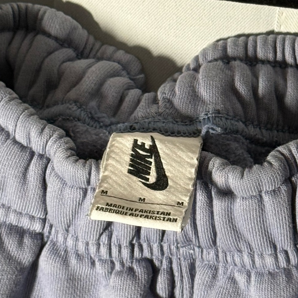 Nike Blue-Gray Joggers w/ Zipper Pockets - Warm Comfy Y2K Baggy - Picture 4 of 6